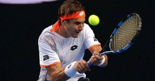 David Ferrer durante el último Open de Australia. David Ferrer durante el último Open de Australia.