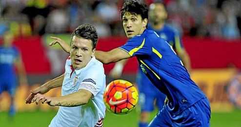 Imagen del partido de la primera vuelta en el Pizjuán entre el Sevilla y el Getafe. Imagen del partido de la primera vuelta en el Pizjuán entre el Sevilla y el Getafe.