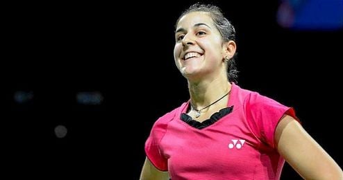 La jugadora de bádminton Carolina Marín, celebrando una victoria. La jugadora de bádminton Carolina Marín, celebrando una victoria.