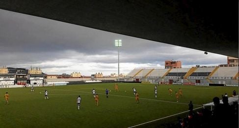 Imagen del partido en el Alfonso Murube. Imagen del partido en el Alfonso Murube.