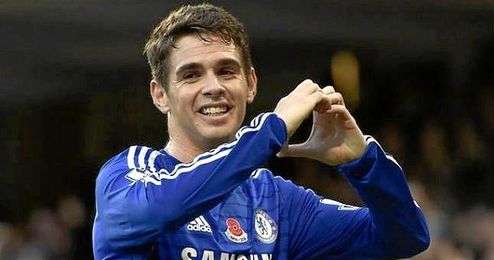 El centrocampista brasileño Oscar, celebrando un gol con el Chelsea. El centrocampista brasileño Oscar, celebrando un gol con el Chelsea.
