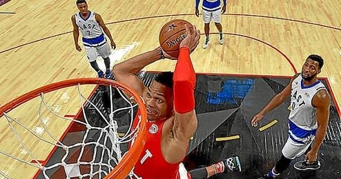 Westbrook fue nombrado MVP del Partido de las Estrellas. Westbrook fue nombrado MVP del Partido de las Estrellas.
