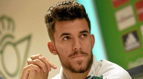 Dani Ceballos, durante la rueda de prensa. Dani Ceballos, durante la rueda de prensa.