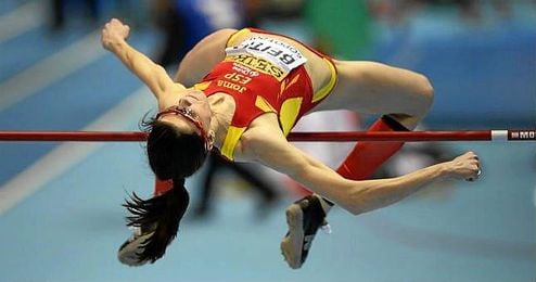 La triple campeona de Europa y plusmarquista española ganó en Estocolmo el año pasado con 1,93. La triple campeona de Europa y plusmarquista española ganó en Estocolmo el año pasado con 1,93.