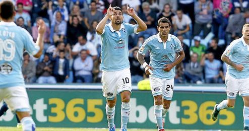 En la imagen, Nolito celebrando un gol con el Celta de Vigo. En la imagen, Nolito celebrando un gol con el Celta de Vigo.