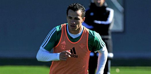 Damiao, entrenándose con el Betis. Damiao, entrenándose con el Betis.