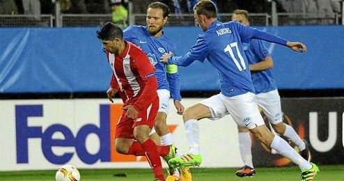 Imagen del partido en el Aker Stadion. Imagen del partido en el Aker Stadion.