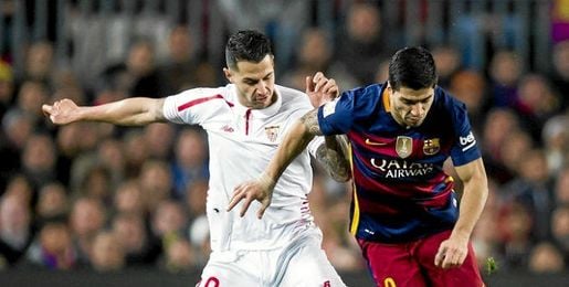 Vitolo, ante el Barcelona. Vitolo, ante el Barcelona.