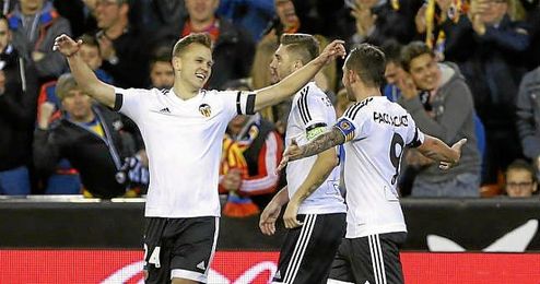 En la imagen, Cheryshev celebrando el tanto ante el Atlético de Madrid. En la imagen, Cheryshev celebrando el tanto ante el Atlético de Madrid.