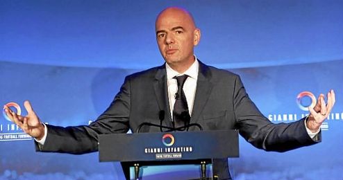 Gianni Infantino, presidente de la FIFA. Gianni Infantino, presidente de la FIFA.