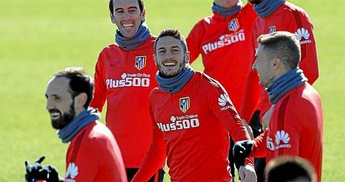 Koke, en un entrenamiento con el Atlético. Koke, en un entrenamiento con el Atlético.