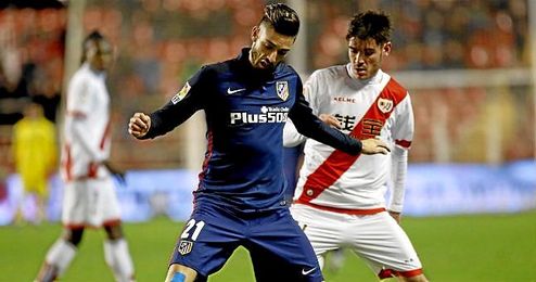 En la imagen, Yannick Ferreira Carrasco en un lance de juego con el Atlético. En la imagen, Yannick Ferreira Carrasco en un lance de juego con el Atlético.
