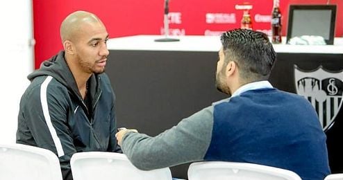 N´Zonzi, durante su entrevista a ESTADIO Deportivo. N´Zonzi, durante su entrevista a ESTADIO Deportivo.
