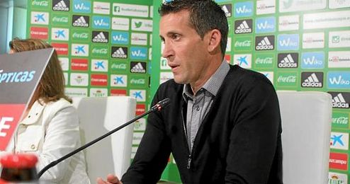 El entrenador del Betis, en sala de prensa. El entrenador del Betis, en sala de prensa.