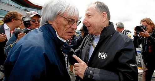 En la imagen, Bernie Ecclestone y Jean Todt. En la imagen, Bernie Ecclestone y Jean Todt.