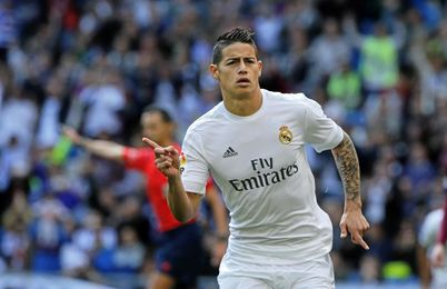 James celebra su gol. James celebra su gol.