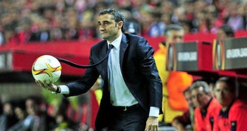 Ernesto Valverde, en el Sánchez Pizjuán. Ernesto Valverde, en el Sánchez Pizjuán.