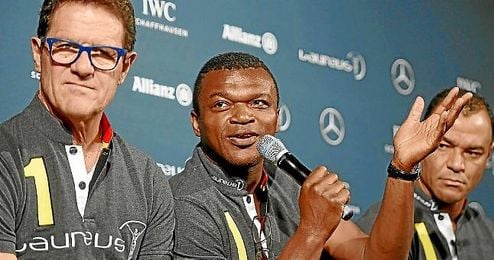 Desailly junto a Capello y Cafú en el evento Desailly junto a Capello y Cafú en el evento