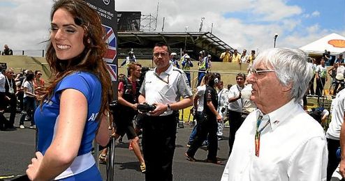 Ecclestone, patrón de la F1, en un Gran Premio. Ecclestone, patrón de la F1, en un Gran Premio.