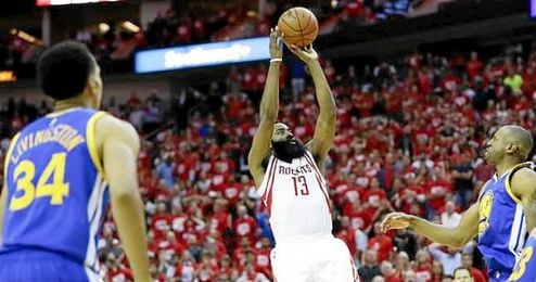 James Harden, 35 puntos frente a los Warrios. James Harden, 35 puntos frente a los Warrios.