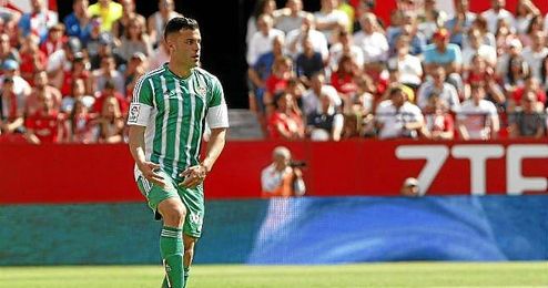 Bruno, durante el derbi. Bruno, durante el derbi.