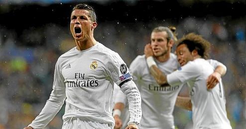 Cristiano Ronaldo celebrando uno de sus tantos al Wolfsburgo en Champions. Cristiano Ronaldo celebrando uno de sus tantos al Wolfsburgo en Champions.
