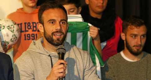 Molinero, durante un acto del Betis. Molinero, durante un acto del Betis.