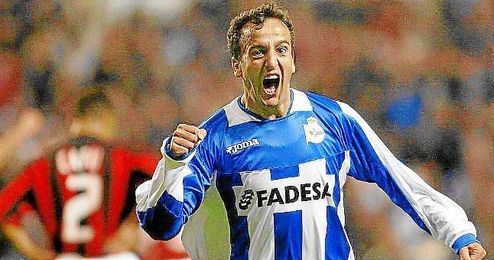 Fran con la camiseta del Deportivo. Fran con la camiseta del Deportivo.