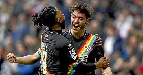 Jozabed celebra un gol con el Rayo Vallecano. Jozabed celebra un gol con el Rayo Vallecano.