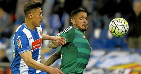 Juan Vargas, en el partido ante el Espanyol. Juan Vargas, en el partido ante el Espanyol.