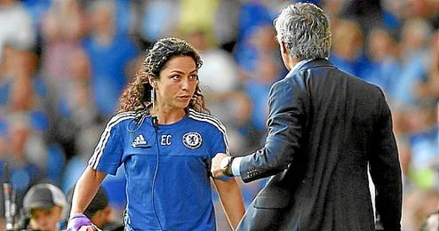 Eva Carneiro, durante su etapa en el Chelsea de Mourinho. Eva Carneiro, durante su etapa en el Chelsea de Mourinho.