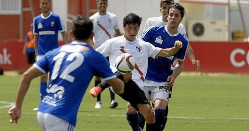 El filial sevillista está a dos partidos de Segunda. El filial sevillista está a dos partidos de Segunda.