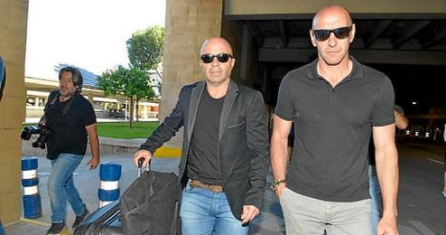 Sampaoli y Monchi, en San Pablo. Sampaoli y Monchi, en San Pablo.