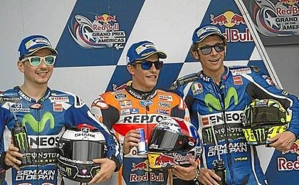Lorenzo, Márquez y Rossi. Lorenzo, Márquez y Rossi.