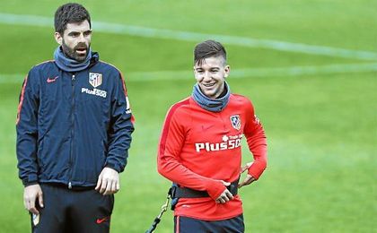 Vietto, en un entrenamiento del Atlético. Vietto, en un entrenamiento del Atlético.