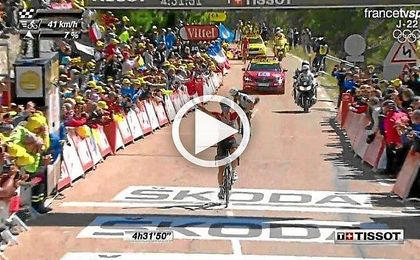 Thomas de Gendt celebró la victoria Thomas de Gendt celebró la victoria