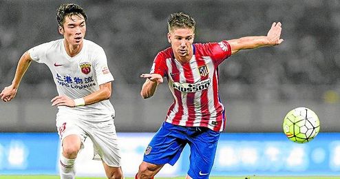 Vietto, con el Atlético de Madrid. Vietto, con el Atlético de Madrid.