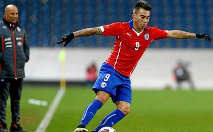 Vargas, en el combinado chileno de Sampaoli. Vargas, en el combinado chileno de Sampaoli.