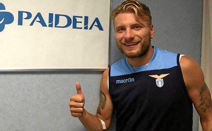Immobile, durante las pruebas médicas con la Lazio. Immobile, durante las pruebas médicas con la Lazio.
