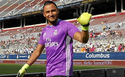 El portero ´tico´ durante la presente pretemporada del club blanco. El portero ´tico´ durante la presente pretemporada del club blanco.