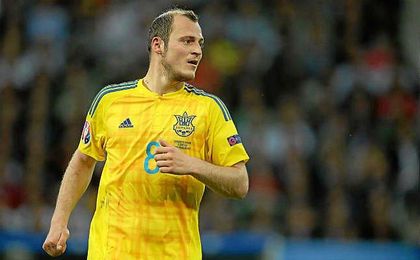 El delantero ucraniano, durante un partido con su selección. El delantero ucraniano, durante un partido con su selección.