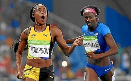 Thompson se impuso en la final de 200 metros. Thompson se impuso en la final de 200 metros.