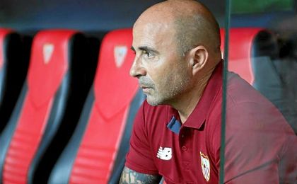 Sampaoli, antes del final del partido ante el Espanyol. Sampaoli, antes del final del partido ante el Espanyol.