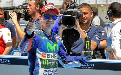 Jorge Lorenzo, tras uno de los entrenamientos. Jorge Lorenzo, tras uno de los entrenamientos.