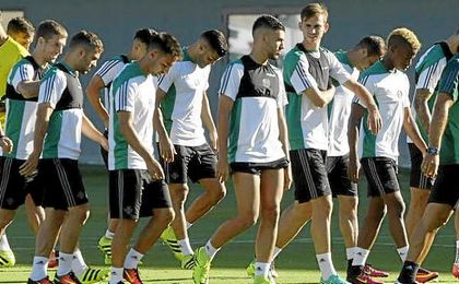Ceballos durante un entrenamiento de la semana. Ceballos durante un entrenamiento de la semana.