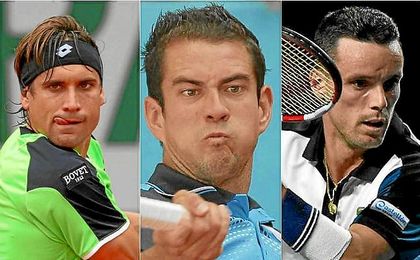 Ferrer, García-López y Bautista en la primera jornada de Torneo de Pekín. Ferrer, García-López y Bautista en la primera jornada de Torneo de Pekín.