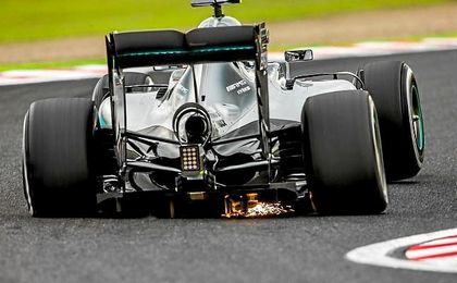 El líder del Mundial de Fórmula 1 estuvo al volante de un Mercedes W06. El líder del Mundial de Fórmula 1 estuvo al volante de un Mercedes W06.