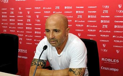 Sampaoli, en sala de prensa. Sampaoli, en sala de prensa.