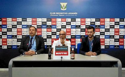 Jorge Sampaoli, en la sala de prensa de Butarque. Jorge Sampaoli, en la sala de prensa de Butarque.