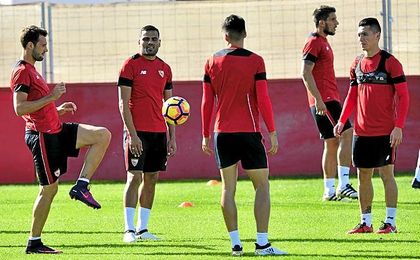 Imagen del entrenamiento de este viernes. Imagen del entrenamiento de este viernes.
